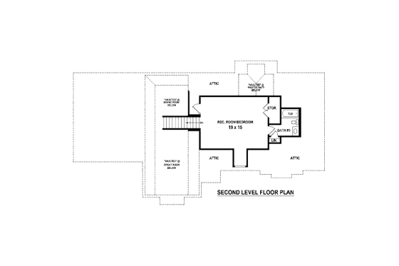 Floor Plan - Upper Floor for Traditional House Plan #81-13893 - 3 bed, 3 bath