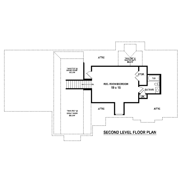 Traditional Floor Plan - Upper Floor Plan #81-13893