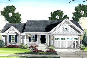 Cottage Exterior - Front Elevation Plan #46-410