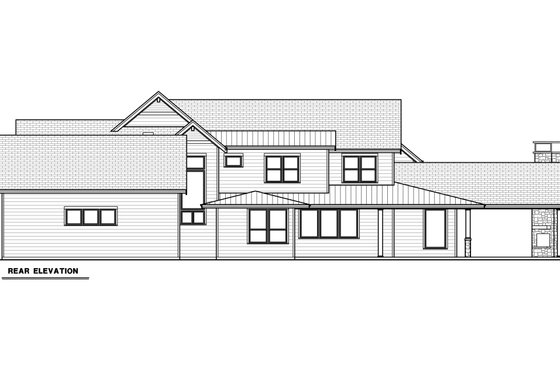 Exterior - Rear Elevation for Farmhouse House Plan #1070-248 - 6 bed, 4 bath
