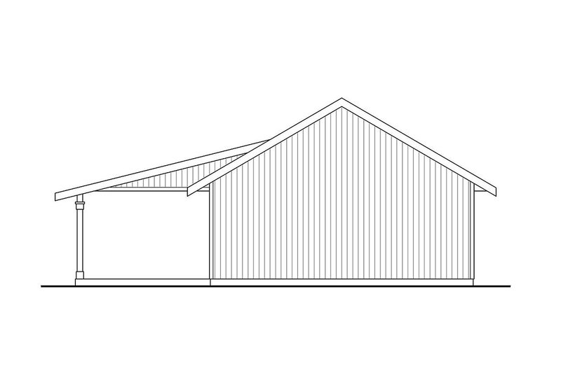 Home Plan - Exterior - Rear Elevation for Ranch House Plan #124-1423, 0 bath