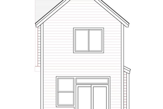 Exterior - Rear Elevation for Craftsman House Plan #53-644 - 3 bed, 2.5 bath