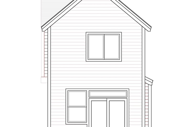 House Plan Design - Exterior - Rear Elevation for Craftsman House Plan #53-644 - 3 bed, 2.5 bath