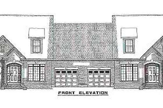 Exterior - Other Elevation 4 for European House Plan #17-2009 - 3 bed, 2.5 bath