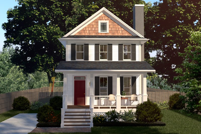 Craftsman Style House Plan - 3 Beds 2.5 Baths 1408 Sq/Ft Plan #79-341 Exterior