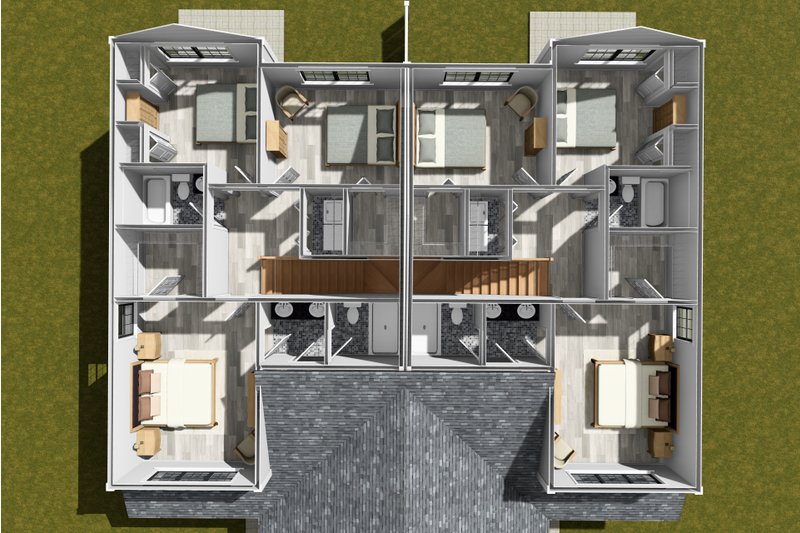 Home Plan - Floor Plan - Upper Floor 1 for Cottage House Plan #513-2331 - 3 bed, 2.5 bath
