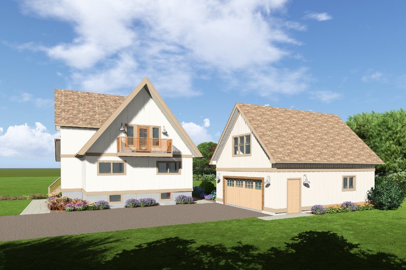 House Blueprint - Exterior - Rear Elevation for Modern House Plan #126-103 - 3 bed, 2.5 bath