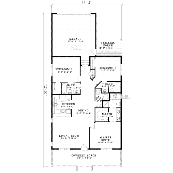 House Plan Design - Traditional Floor Plan - Main Floor Plan #17-555