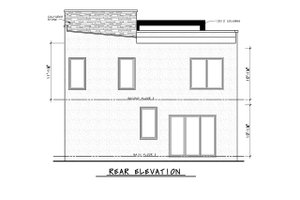 Exterior - Rear Elevation for Modern House Plan #20-2521 - 4 bed, 3.5 bath