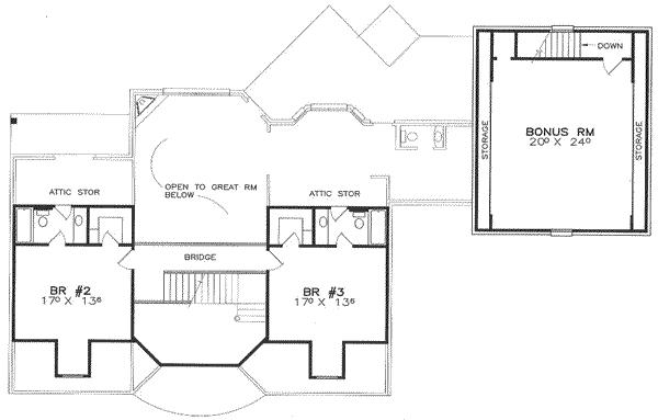 Contemporary Floor Plan - Upper Floor Plan #8-108