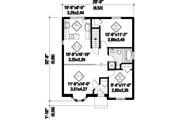 Country Style House Plan - 2 Beds 1 Baths 887 Sq/Ft Plan #25-4870 
