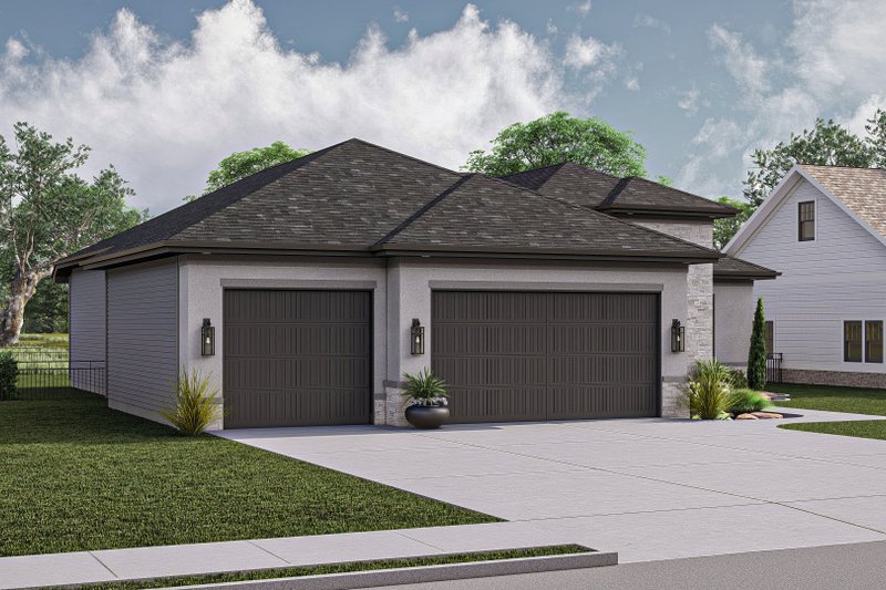 Home Plan - Exterior - Other Elevation for Prairie House Plan #455-230 - 3 bed, 2 bath