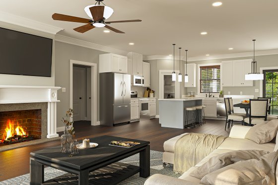 Interior - Entry for Farmhouse House Plan #44-290 - 3 bed, 2 bath