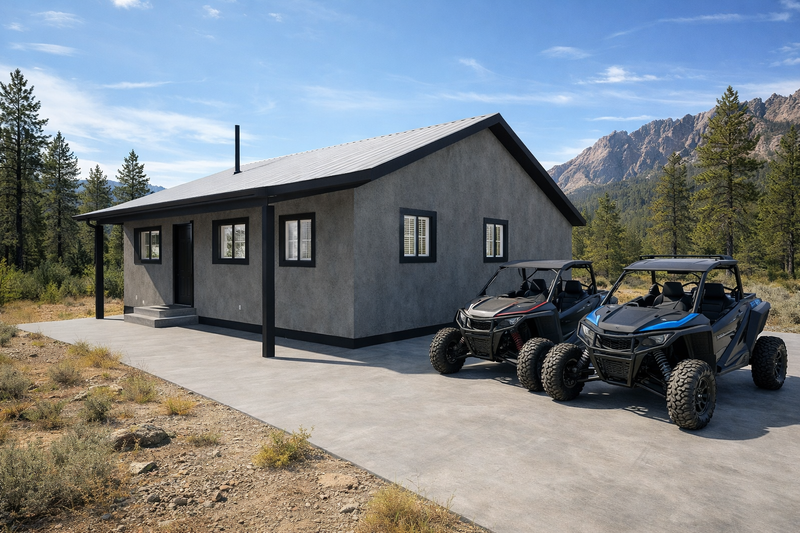 Architectural House Design - Exterior - Front Elevation 5 for Cabin House Plan #1060-450 - 2 bed, 2 bath