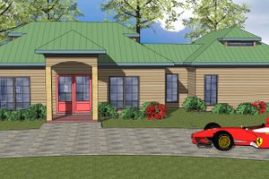 Southern Exterior - Front Elevation Plan #8-317