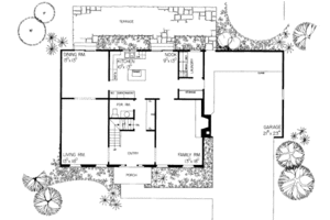 Floor Plan - Main Floor for Colonial House Plan #72-441 - 4 bed, 2.5 bath