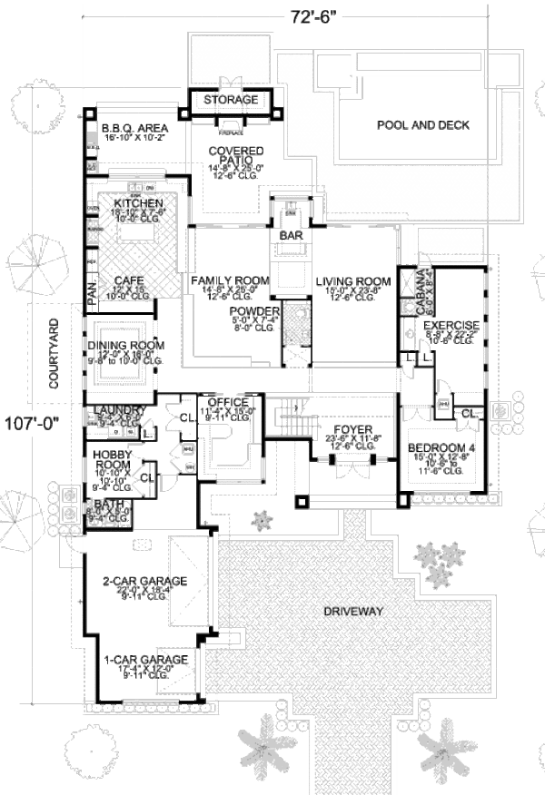 Modern Floor Plan - Main Floor Plan #420-172