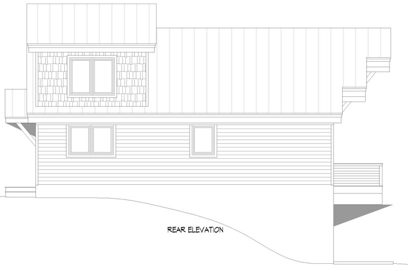 Home Plan - Exterior - Rear Elevation 1 for Country House Plan #932-1450 - 3 bed, 2.5 bath