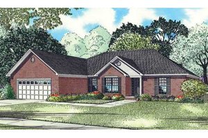 Southern Exterior - Front Elevation Plan #17-2360