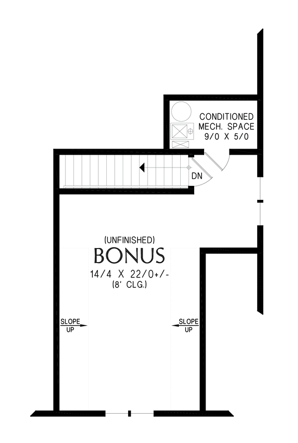 Cottage Floor Plan - Upper Floor Plan #48-1173