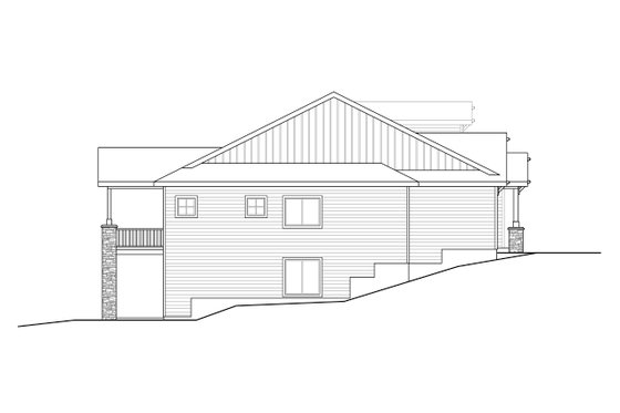 Exterior - Other Elevation for Craftsman House Plan #124-1164 - 3 bed, 2.5 bath