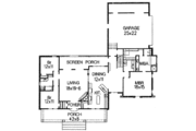 Mediterranean Style House Plan - 3 Beds 2 Baths 2030 Sq/Ft Plan #15-123 