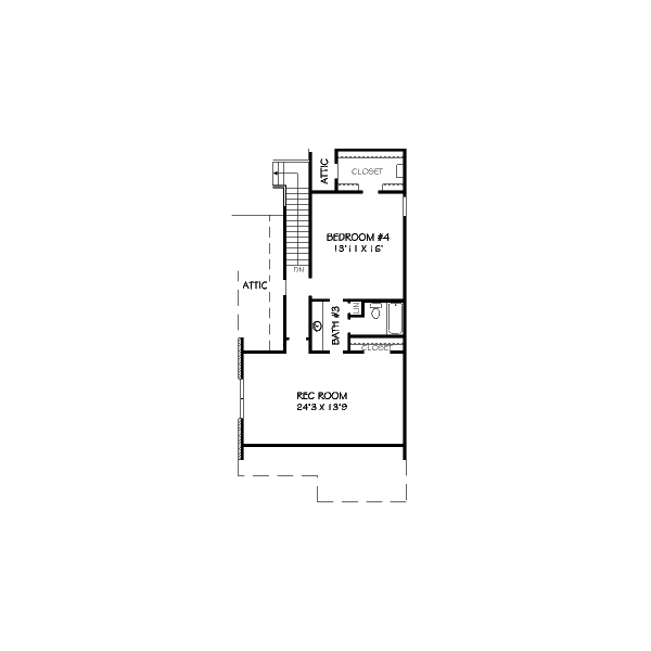European Floor Plan - Upper Floor Plan #424-30