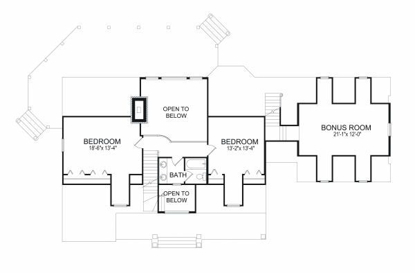 House Design - European Floor Plan - Upper Floor Plan #417-277