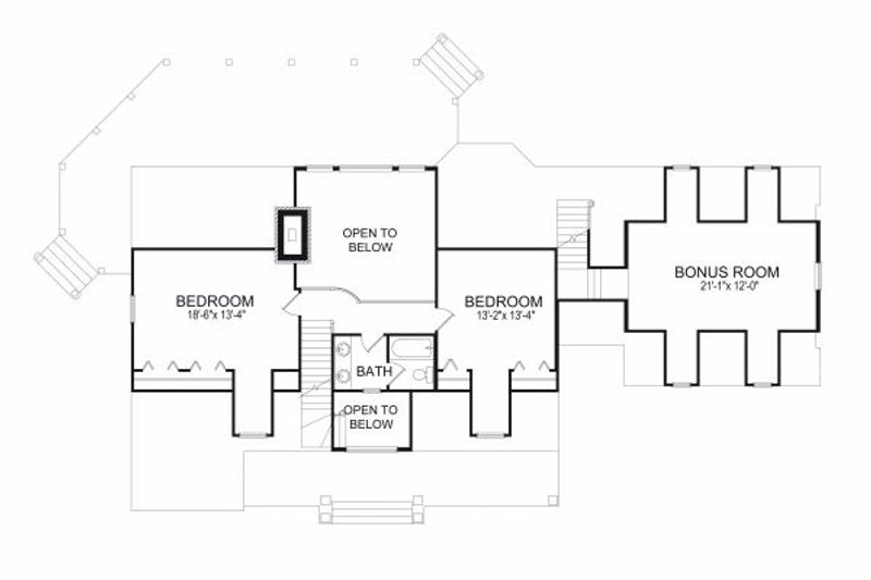 Dream House Plan - Floor Plan - Upper Floor for European House Plan #417-277 - 3 bed, 2.5 bath