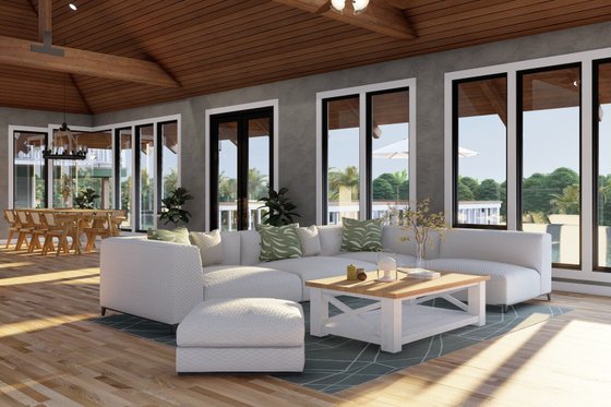 Interior - Family Room 2 for Southern House Plan #17-559 - 2 bed, 2.5 bath