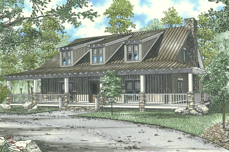 Dream House Plan - Country Exterior - Front Elevation Plan #17-652