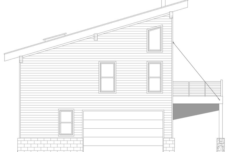Home Plan - Exterior - Rear Elevation for Modern House Plan #932-720 - 1 bed, 2 bath