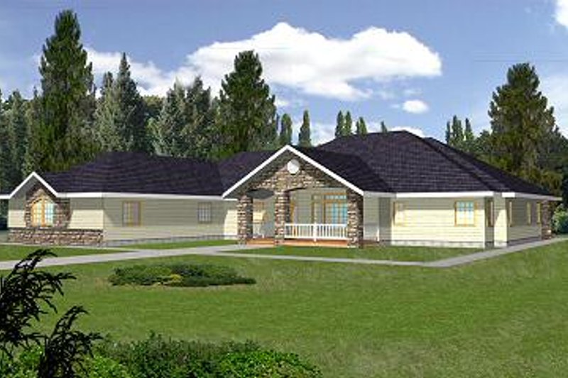 Architectural House Design - Traditional Exterior - Front Elevation Plan #117-510