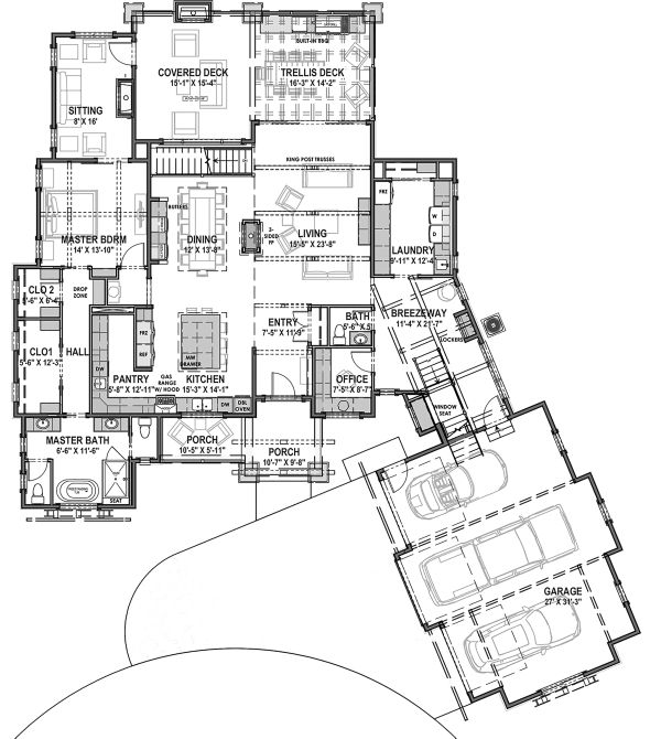 Home Plan - Farmhouse Floor Plan - Main Floor Plan #1069-21