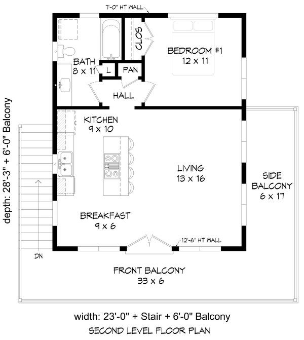 Architectural House Design - Contemporary Floor Plan - Upper Floor Plan #932-749