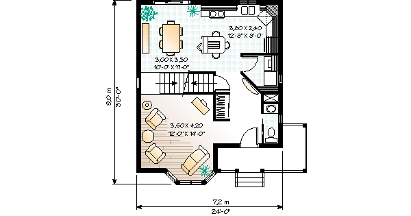 Architectural House Design - Victorian Floor Plan - Main Floor Plan #23-260