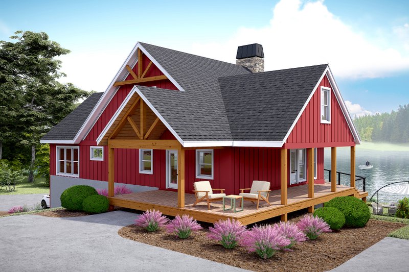 Dream House Plan - Exterior - Rear Elevation for Farmhouse House Plan #932-1137 - 3 bed, 2.5 bath