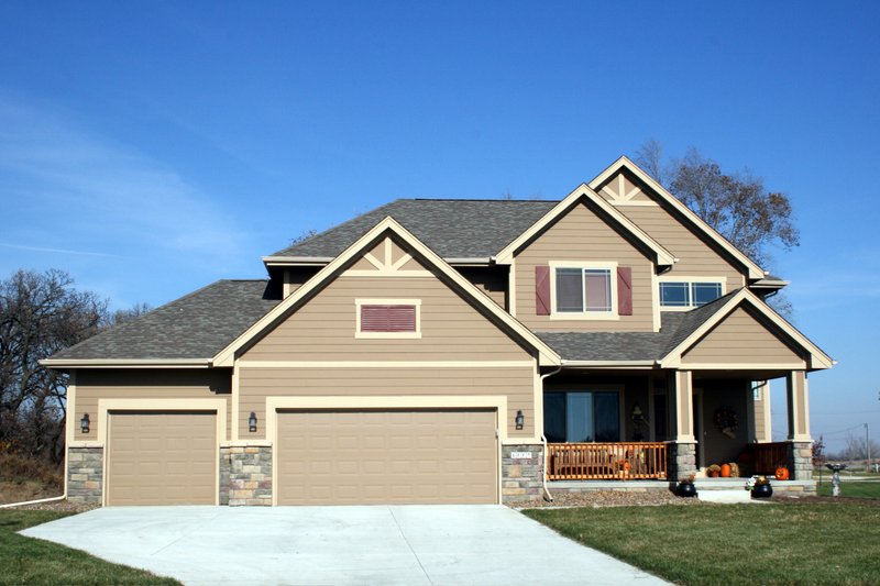 Architectural House Design - Exterior - Front Elevation 3 for Craftsman House Plan #20-2328 - 4 bed, 3.5 bath
