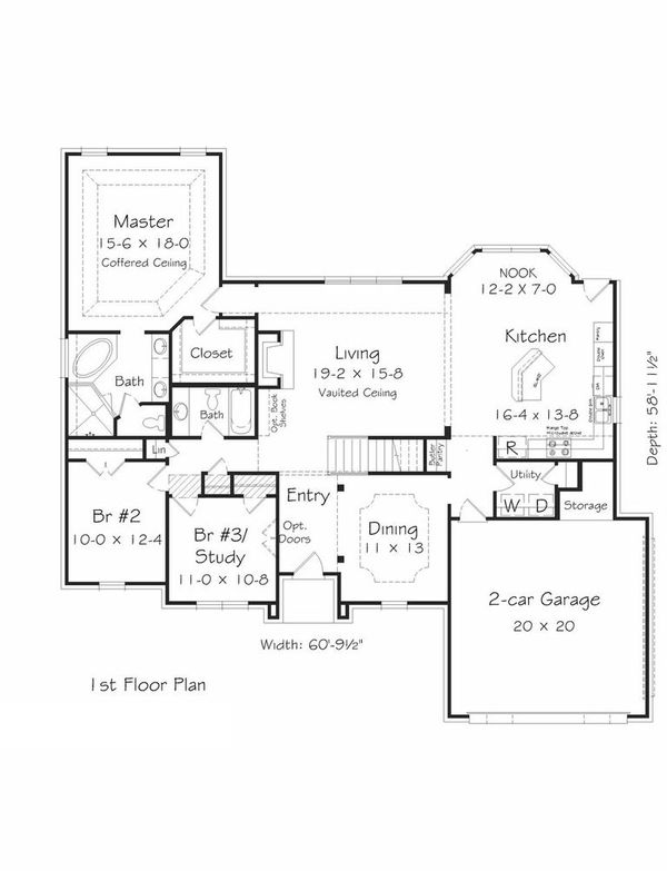 Traditional Floor Plan - Main Floor Plan #329-350