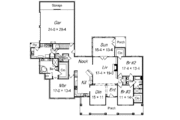 European Style House Plan - 4 Beds 3.5 Baths 3253 Sq/Ft Plan #329-292 
