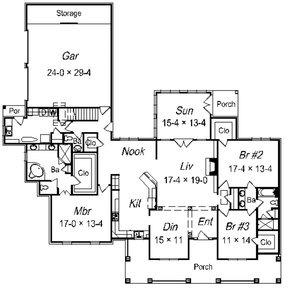 European Floor Plan - Main Floor Plan #329-292