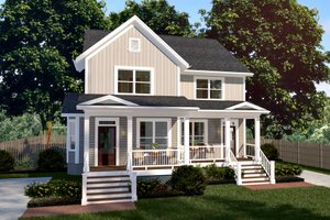 Architectural House Design - Southern Exterior - Front Elevation Plan #79-242