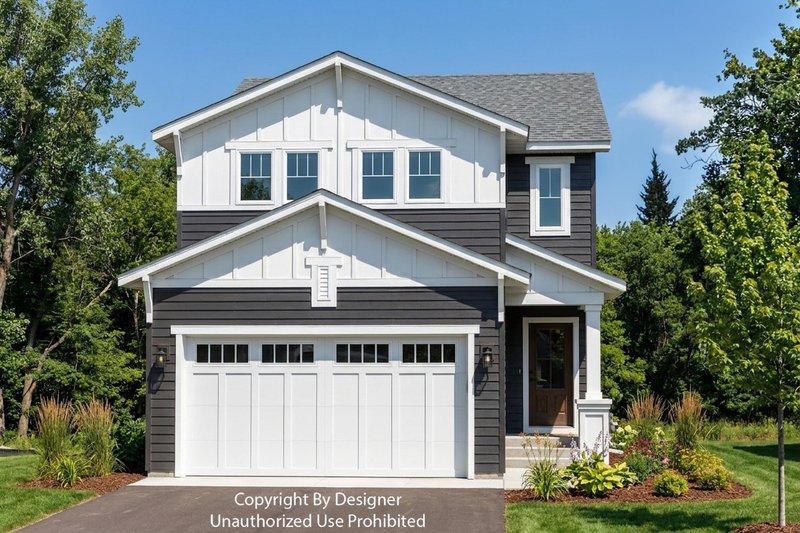 House Blueprint - Exterior - Front Elevation 3 for Farmhouse House Plan #51-1543 - 3 bed, 2.5 bath