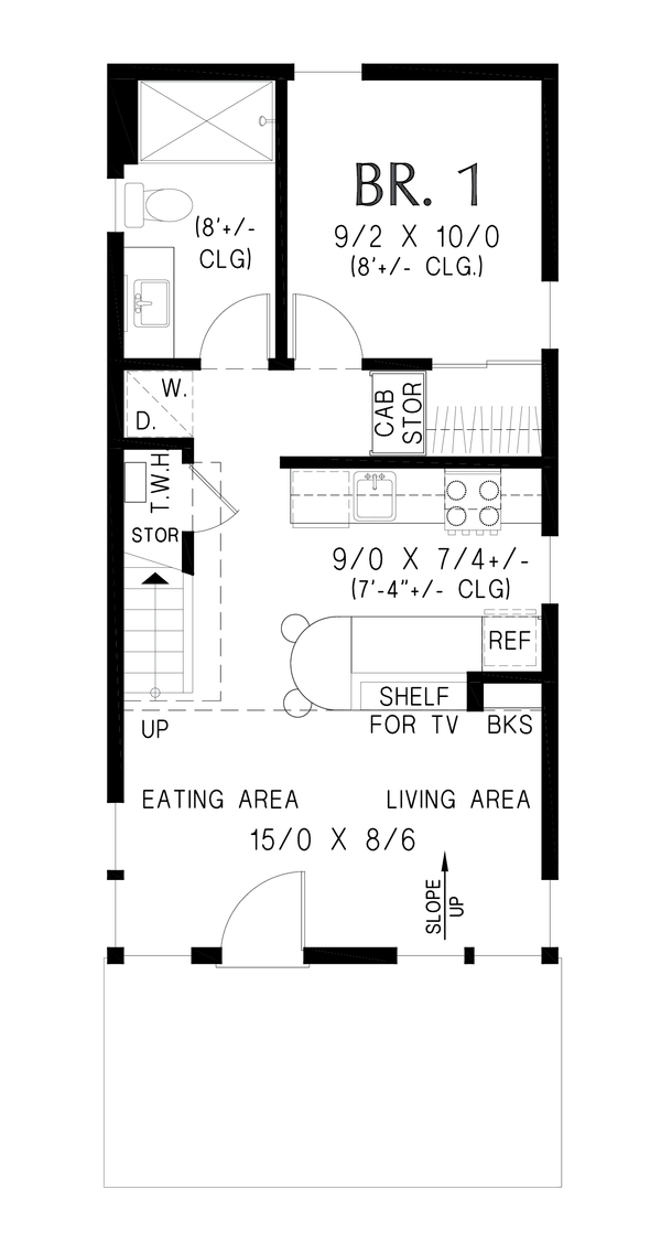 Contemporary Floor Plan - Main Floor Plan #48-1178