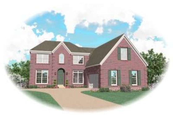 Exterior - Front Elevation for European House Plan #81-976 - 3 bed, 3.5 bath