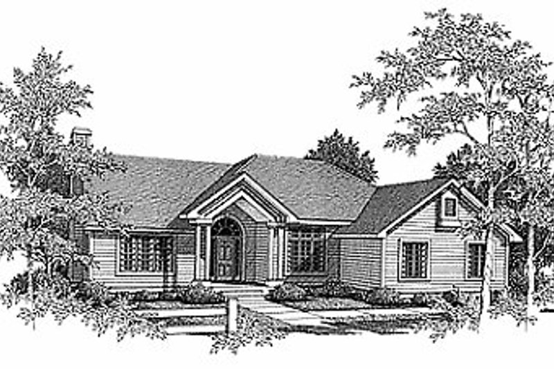 Architectural House Design - Traditional Exterior - Front Elevation Plan #70-281