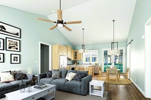 Interior - Entry for Farmhouse House Plan #44-271 - 3 bed, 2 bath