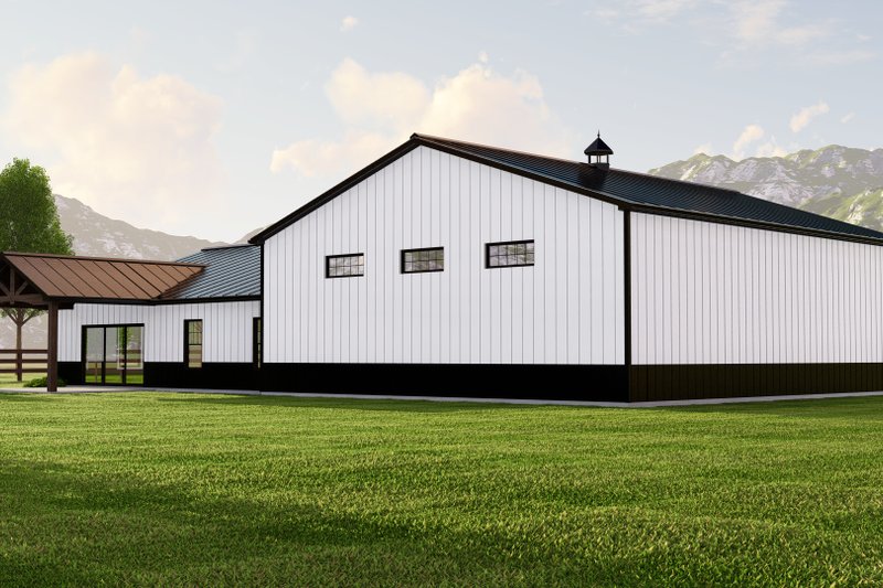Dream House Plan - Exterior - Rear Elevation 1 for Barndominium House Plan #1064-192 - 2 bed, 2 bath