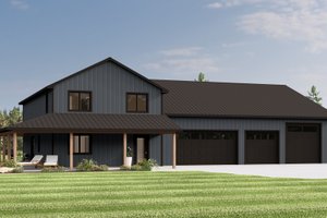 Barndominium Exterior - Front Elevation Plan #1064-381