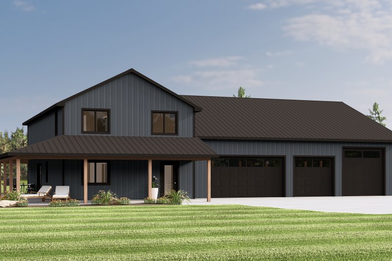 Barndominium Style House Plan - 3 Beds 2.5 Baths 1820 Sq/Ft Plan #1064-381